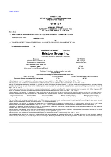 Miniature Bristow Group 10-K Rapport annuel 2025