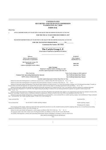 Thumbnail Carlyle Group 10-K Annual Report 2017