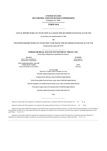 Thumbnail Wheeler Real Estate Investment Trust 10-K Annual Report 2018