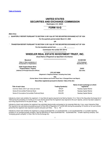 Thumbnail Wheeler Real Estate Investment Trust 10-Q Quarterly Report FY2020 