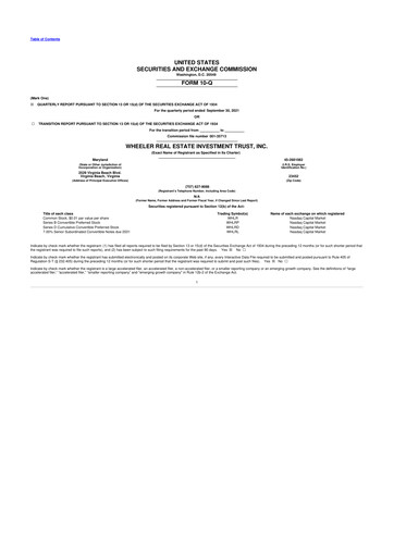 Thumbnail Wheeler Real Estate Investment Trust 10-Q Quarterly Report FY2021 
