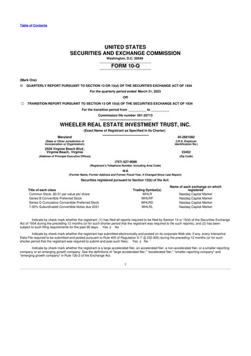 Thumbnail Wheeler Real Estate Investment Trust 10-Q Quarterly Report FY2023 
