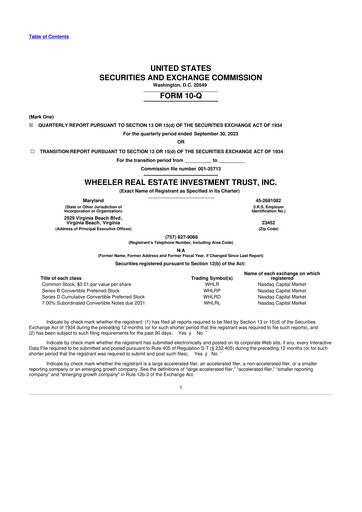 Thumbnail Wheeler Real Estate Investment Trust 10-Q Quarterly Report FY2023 