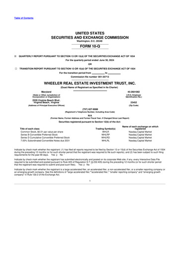 Thumbnail Wheeler Real Estate Investment Trust 10-Q Quarterly Report FY2024 