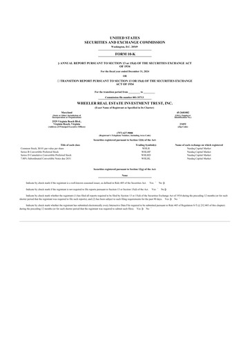 Thumbnail Wheeler Real Estate Investment Trust 10-K Annual Report 2024