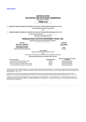 Thumbnail Wheeler Real Estate Investment Trust 10-Q Quarterly Report FY2025 