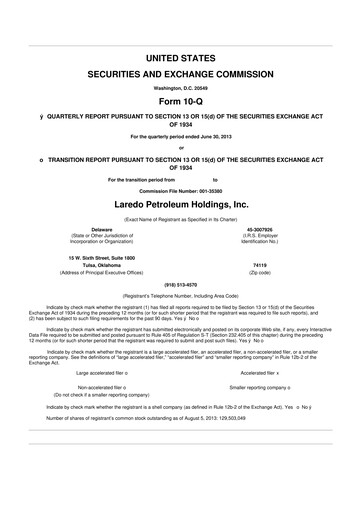 Thumbnail Vital Energy 10-Q Quarterly Report FY2013 