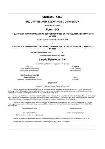 Thumbnail Vital Energy 10-Q Quarterly Report FY2014 