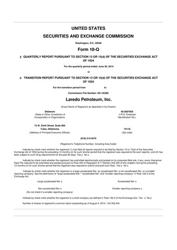 Thumbnail Vital Energy 10-Q Quarterly Report FY2014 