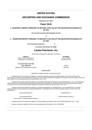 Thumbnail Vital Energy 10-Q Quarterly Report FY2015 