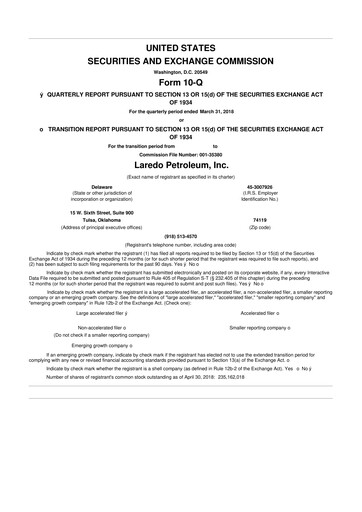 Thumbnail Vital Energy 10-Q Quarterly Report FY2018 