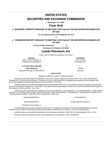 Thumbnail Vital Energy 10-Q Quarterly Report FY2018 