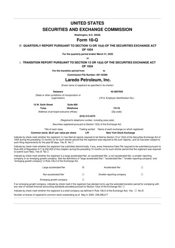 Thumbnail Vital Energy 10-Q Quarterly Report FY2020 