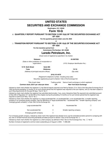 Thumbnail Vital Energy 10-Q Quarterly Report FY2020 