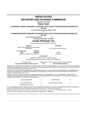 Thumbnail Vital Energy 10-Q Quarterly Report FY2021 
