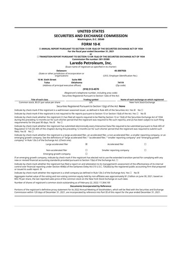 Thumbnail Vital Energy 10-K Annual Report 2021