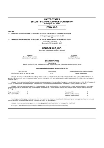 Thumbnail NeuroPace 10-Q Quarterly Report FY2024 