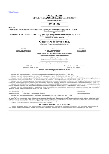 Thumbnail Guidewire Software
 10-K Annual Report 2013