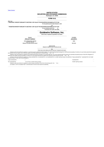 Thumbnail Guidewire Software
 10-Q Quarterly Report FY2016 