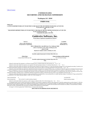 Thumbnail Guidewire Software
 10-K Annual Report 2016