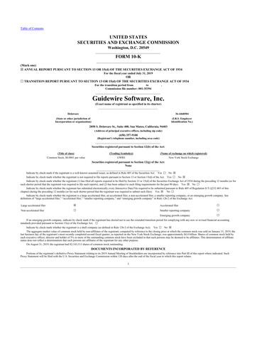 Thumbnail Guidewire Software
 10-K Annual Report 2019