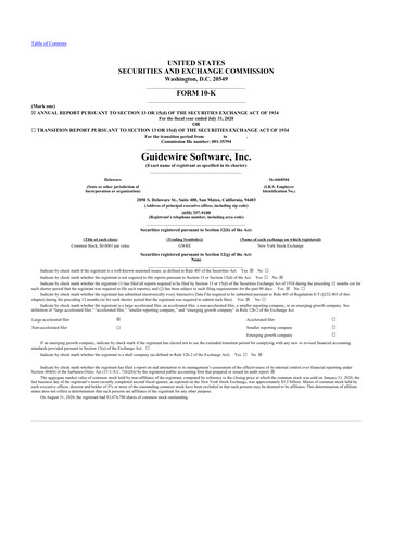 Thumbnail Guidewire Software
 10-K Annual Report 2020