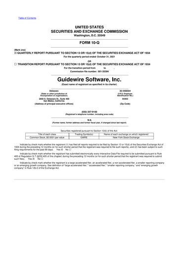 Thumbnail Guidewire Software
 10-Q Quarterly Report FY2022 