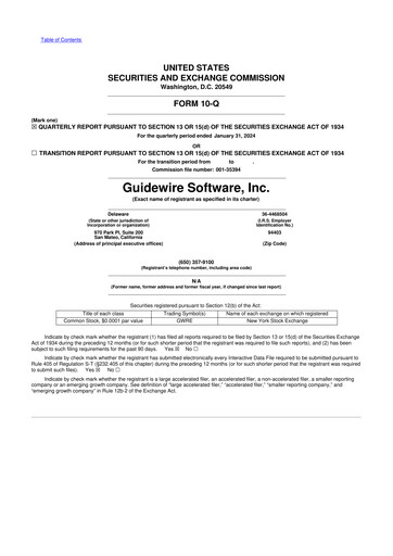Thumbnail Guidewire Software
 10-Q Quarterly Report FY2024 