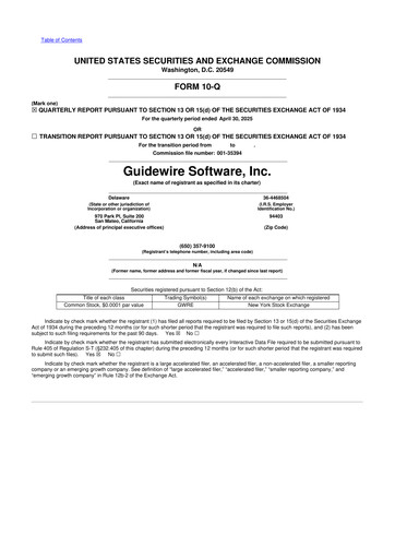 Thumbnail Guidewire Software
 10-Q Quarterly Report FY2025 