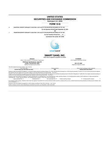 Vorschaubild Smart Sand
 10-Q Quartalsbericht 2024 