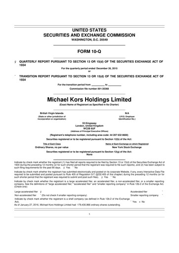 Thumbnail Capri Holdings 10-Q Quarterly Report FY2016 