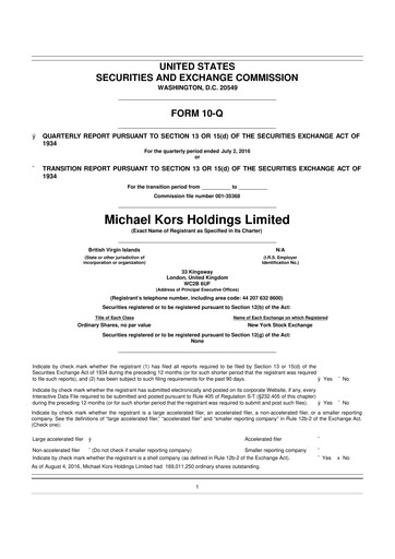Thumbnail Capri Holdings 10-Q Quarterly Report FY2017 