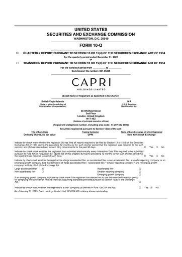 Thumbnail Capri Holdings 10-Q Quarterly Report FY2023 