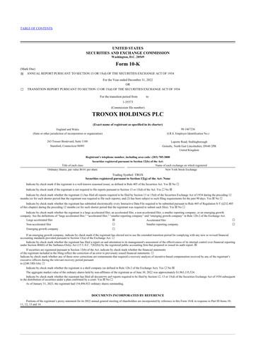 Thumbnail Tronox 10-K Annual Report 2022