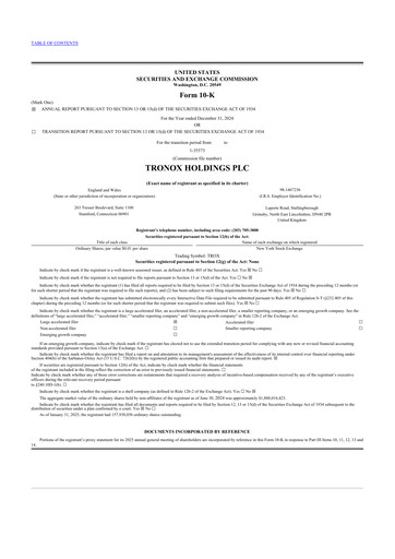 Thumbnail Tronox 10-K Annual Report 2024