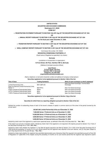 Thumbnail Brookfield Renewable Partners 20-F Annual Report 2025