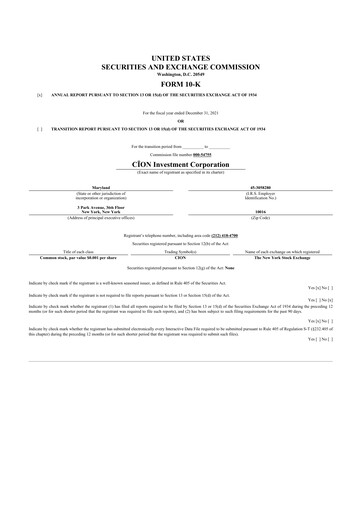 Thumbnail CION Investment Corporation 10-K Annual Report 