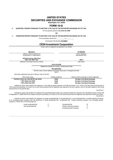 Thumbnail CION Investment Corporation 10-Q Quarterly Report FY2026 