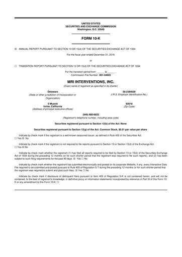 Miniature ClearPoint Neuro 10-K Rapport annuel 2016