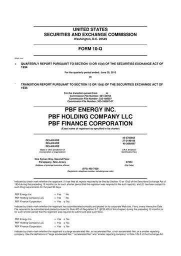 Thumbnail PBF Energy
 10-Q Quarterly Report FY2013 