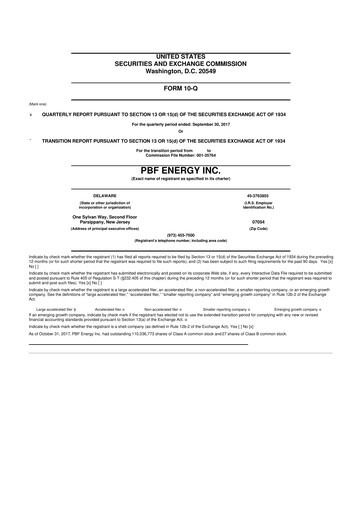 Thumbnail PBF Energy
 10-Q Quarterly Report FY2017 