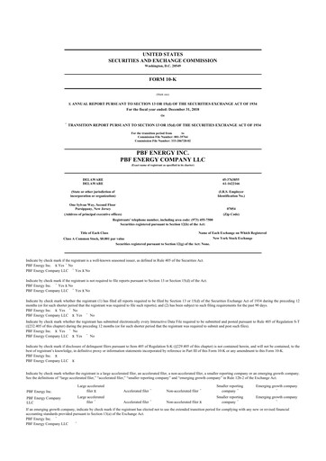 Thumbnail PBF Energy
 10-K Annual Report 