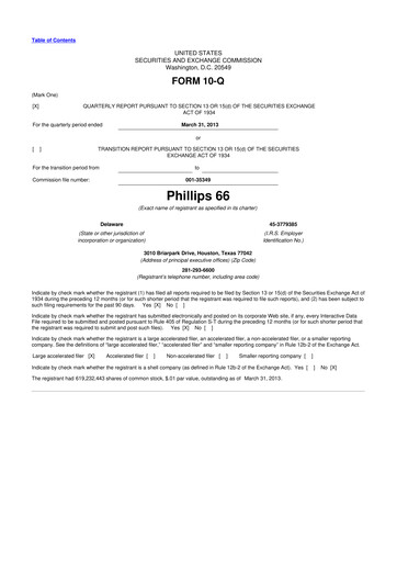 Thumbnail Phillips 66 10-Q Quarterly Report FY2013 