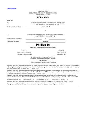 Thumbnail Phillips 66 10-Q Quarterly Report FY2014 