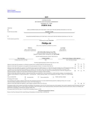 Thumbnail Phillips 66 10-K Annual Report 2019