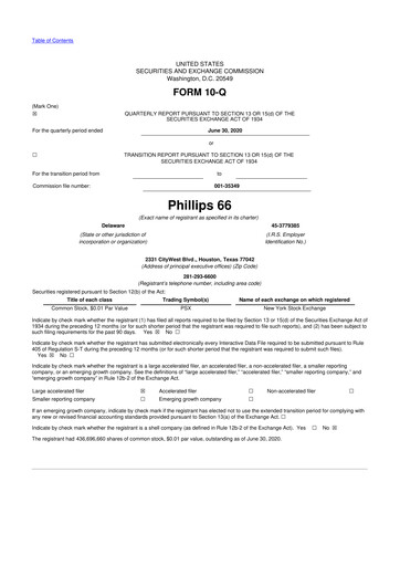 Thumbnail Phillips 66 10-Q Quarterly Report FY2020 