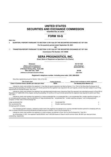 Thumbnail Sera Prognostics 10-Q Quarterly Report FY2021 