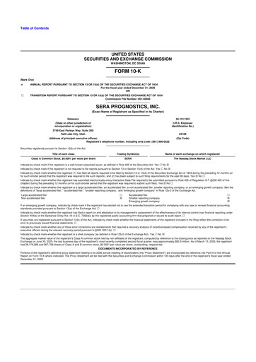 Thumbnail Sera Prognostics 10-K Annual Report 2025