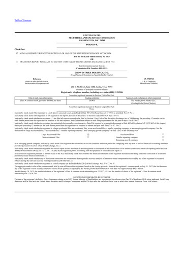 Thumbnail CrowdStrike 10-K Annual Report 2022