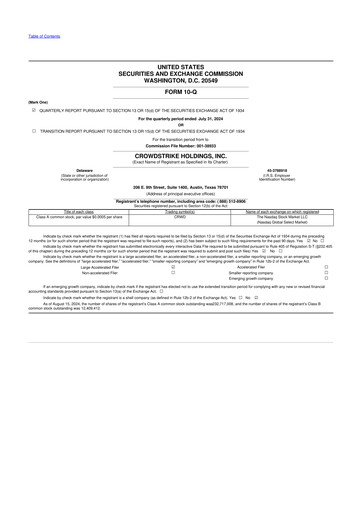Thumbnail CrowdStrike 10-Q Quarterly Report FY2025 
